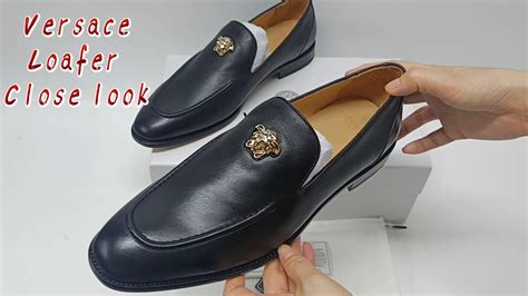 versace men's loafers replica|medusa apron toe loafer men.